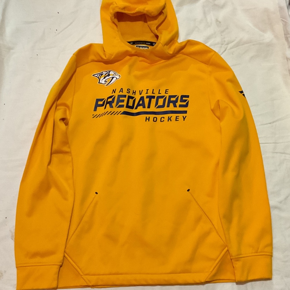 Nashville Predators Yellow Hoodie men’s fanatics authentic pro medium